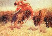 Frederick Remington The Buffalo Runner oil painting picture wholesale